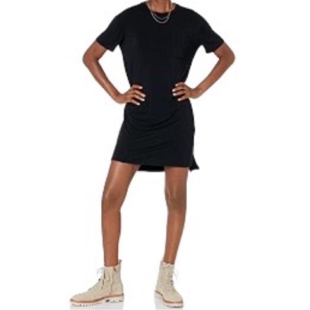 Daily Ritual Jersey Short-Sleeve Pocket T-Shirt Midi Dress